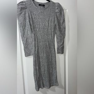 Long sleeve puffy sleeves mini dress